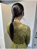 ヘアセット/結婚式アレンジ/アップスタイル/ポニーテール