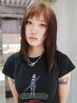 アイティーバイアルバム 八王子店(IT by ALBUM)&nbsp;ルーツカラー_ピンクブラウン切りっぱなしボブ_ba480881