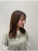 大人可愛いミディアムレイヤー