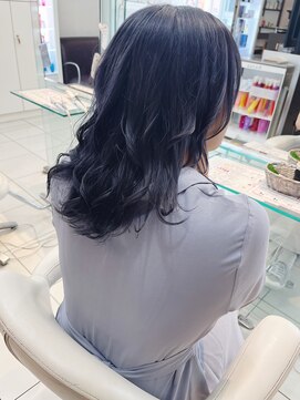ヘアアンドデイスパ アグー(hair&dayspa AGU) 【横須賀中央　AGU】ダブルカラー　ブルーラベンダー