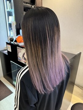 アンビ(ambi) バレイヤージュ+酸性ストレート