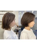 華やかさある朝楽大人ショートボブ【川野指名限定スタイル】