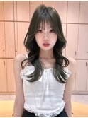 フェミニンロング×髪質改善韓国顔周りレイヤーカット[大宮]