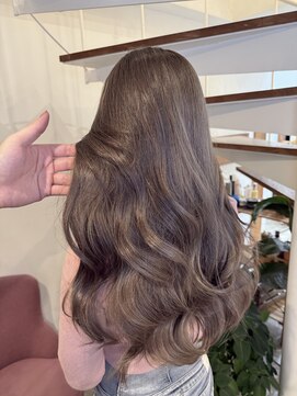 ピークスヘア(peaks hair) グレージュカラーミルクティーベージュケアブリーチダブルカラー