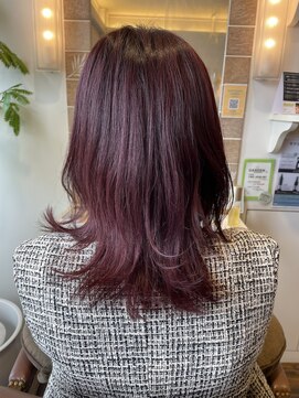 ガーデン GARDEN ミディアムレイヤー×ペオニーピンク