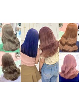 暗髪＆ハイトーン＆インナーカラーも髪質改善しながら叶えられる♪【髪質改善/ダブルカラー】