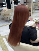 リー 梅田(Lee)&nbsp;ピンクカラー/チェリーピンク/ダブルカラー/艶髪/ワインレッド