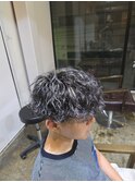波巻きパーマ
