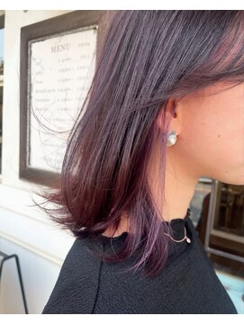 ヘアーマーケットスマイルメーカー インナーカラー バイオレットカラー