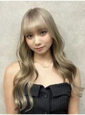ダブルカラー、レイヤーカット、アッシュカラー、バレイヤージュ