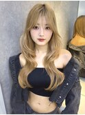 ミニウルフレイヤーカット顔周り前髪韓国ミディアムロング/池袋