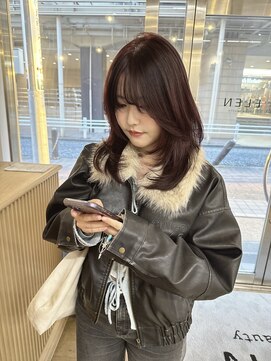 エレン(E L E N) レイヤー/ザクザクレイヤー/ボルドーカラー/ボルドー