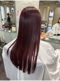 ツヤ感重視のボルドーカラー