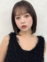 アッシュ 茗荷谷店(Ash)&nbsp;茗荷谷レイヤーカット韓国ダブルカラー顔周り前髪カットボブ