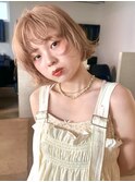 暖色カラー/パープルカラー/顔周りレイヤー/ケアブリーチ/渋谷