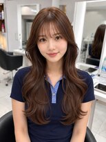 フォルテ ティアラ 横浜店(FORTE TIARA) 透明感ヘーゼルベージュ/顔周りカット/くびれレイヤー横浜美容室