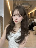 ワンカールレイヤー ハッシュカット 韓国レイヤー シースルー