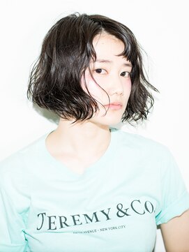ヘア サロン イエロー(hair salon YELLOW) 『YELLOW』黒髪ボブ×ユルカール