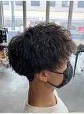 ツイストスパイラルパーマツイストパーマメンズマッシュパーマ