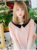 3Dカラー斜めバングナチュラル透け感ミディc5浦和10代20代30代