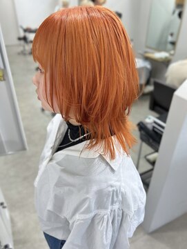 ユウル 横浜(juhl.) オレンジカラー/ケアブリーチ/ビタミンカラー/ダブルカラー