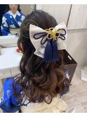 ハーフアップ
