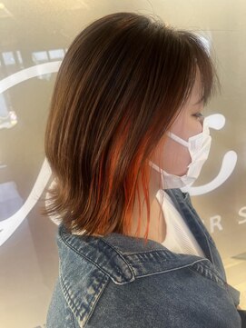 ヘアースペースブルーム ヒーロー 園田店(HAIR SPACE BLOOM hero) 【園田/ケアブリーチ】インナーカラー