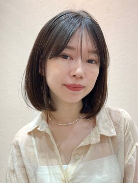 ガーデンヨコハマ(GARDEN YOKOHAMA) タッセルボブ内巻きワンカール暗髪大人ボブエアリーボブ束感前髪