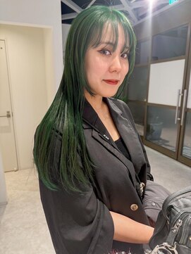 アンドファインヘアービューティー(AND FINE hair beauty) ダークグリーンカラー