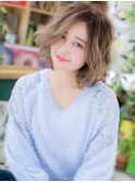 外国人風ハイライトAラインボブこなれヘアh3戸頭10代20代30代