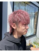 チャプター 問屋町(chapter)&nbsp;ピンクベージュマッシュウルフケアブリーチダブルカラーツイスパ