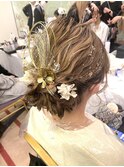 ヘアセット 水引×金箔 卒業式