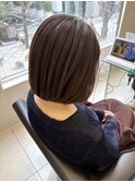 白髪ぼかし/ボブ/ベージュカラー/30代40代50代