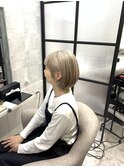 白髪ぼかし/白髪改善カラー/ショート/透明感カラー/脱白髪染め