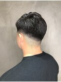 メンズフェードカット爽やかパーマ短めツーブロック