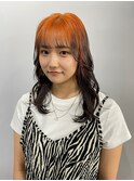 ルーツカラー/オレンジカラー/レイヤーカット【札幌/大通】