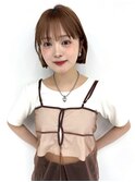 ☆ヌーディカラー/小顔ヘア/大人ボブ/前下がりレイヤーボブ