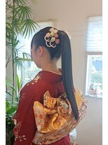 美容室はるな&nbsp;成人のつどい…セットアップと振袖の着付