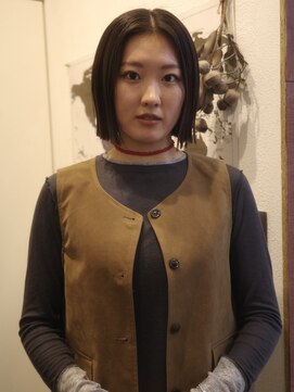 チャプター 問屋町(chapter) 切りっぱなしパツっとボブ髪質改善トリートメント