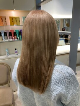 シェノン 赤羽店(CHAINON) 艶のあるミルクティーブロンドJR赤羽美容院ダブルカラーが上手い