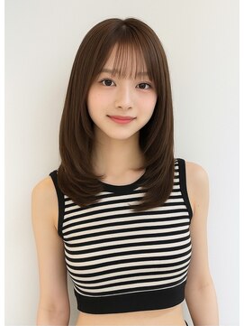 ゲイン(Gain) 大人上品ロングレイヤー×透け感シースルーバング