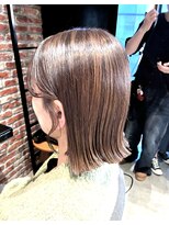 オーガニック アトリエ 大宮(organic+atelier)&nbsp;大人かわいいミディアムボブハイライトカラー脱白髪染め