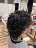 波巻きパーマ×ウルフカット[稲毛/稲毛駅/メンズパーマ]