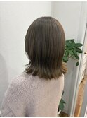 ミルクティーグレージュ×ミディボブ