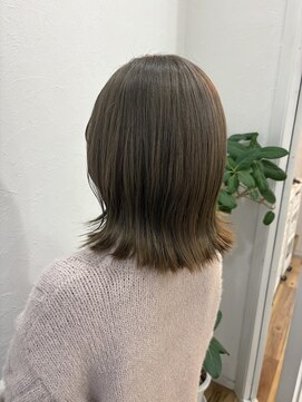 ヘアーリビングリコ 新潟笹口店(hair living Liko) ミルクティーグレージュ×ミディボブ