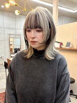 ノイ(noii)&nbsp;デザインカラー/インナーカラー/ホワイトブロンド/ウルフカット