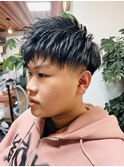 メンズショート/ビジネス/フェードカット/大人男性/黒髪/岡山市