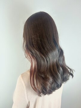 ヘアデザイン アンジェロカフェ(Hair Design Angelo cafe) ピンクブラウンカラー/セミロングスタイル/20代30代40代