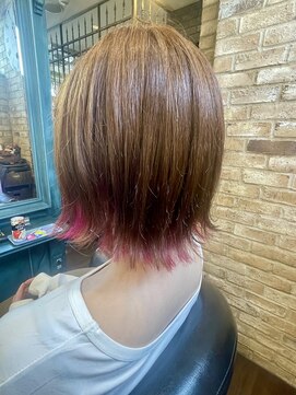 モナン 海老名(Monan) ボブ インナーカラー ピンク