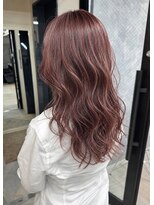 バッカ 横浜桜木町店(BACCA)&nbsp;ブリーチなしカシスレッド　透明感カラー×ロングレイヤー